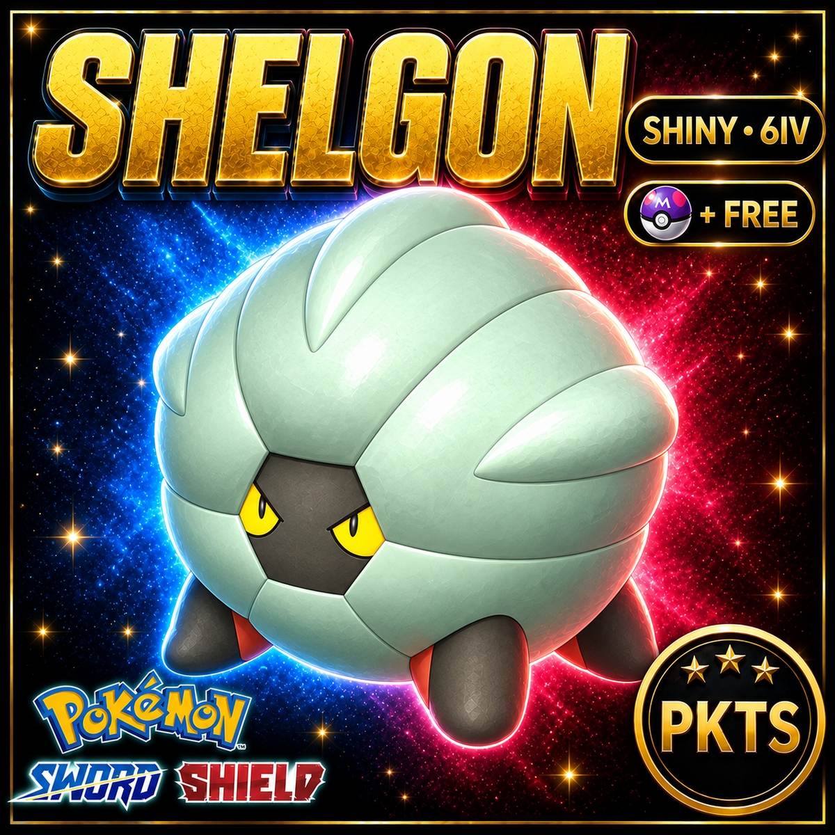 Shiny Shelgon Pokémon Sword Shield 6IV PKTS Image 1