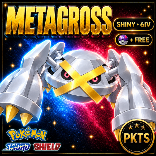 Shiny Metagross Pokémon Sword Shield 6IV PKTS Image 1