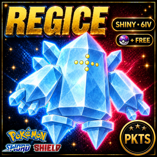 Shiny Regice Pokémon Sword Shield 6IV PKTS Image 1