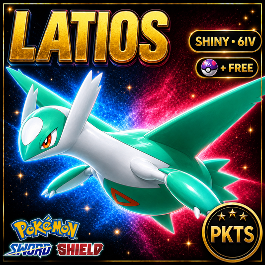 Shiny Latios Pokémon Sword Shield 6IV PKTS Image 1