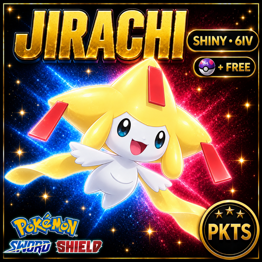 Shiny Jirachi Pokémon Sword Shield 6IV PKTS Image 1