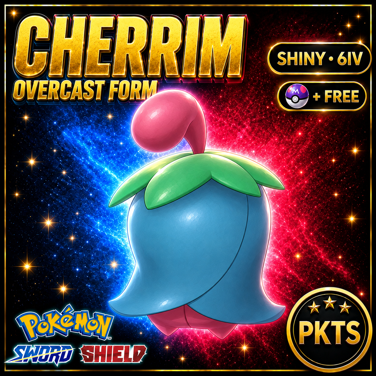 Shiny Cherrim Pokémon Sword Shield 6IV PKTS Image 1