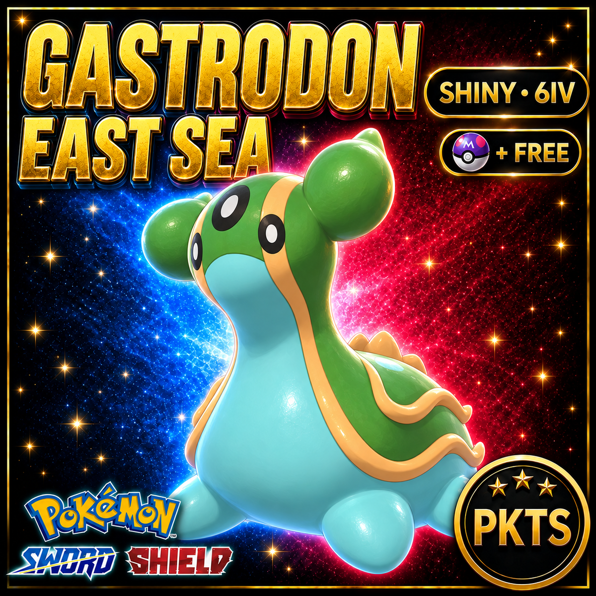 Shiny Gastrodon East Sea Pokémon Sword Shield 6IV PKTS Image 1