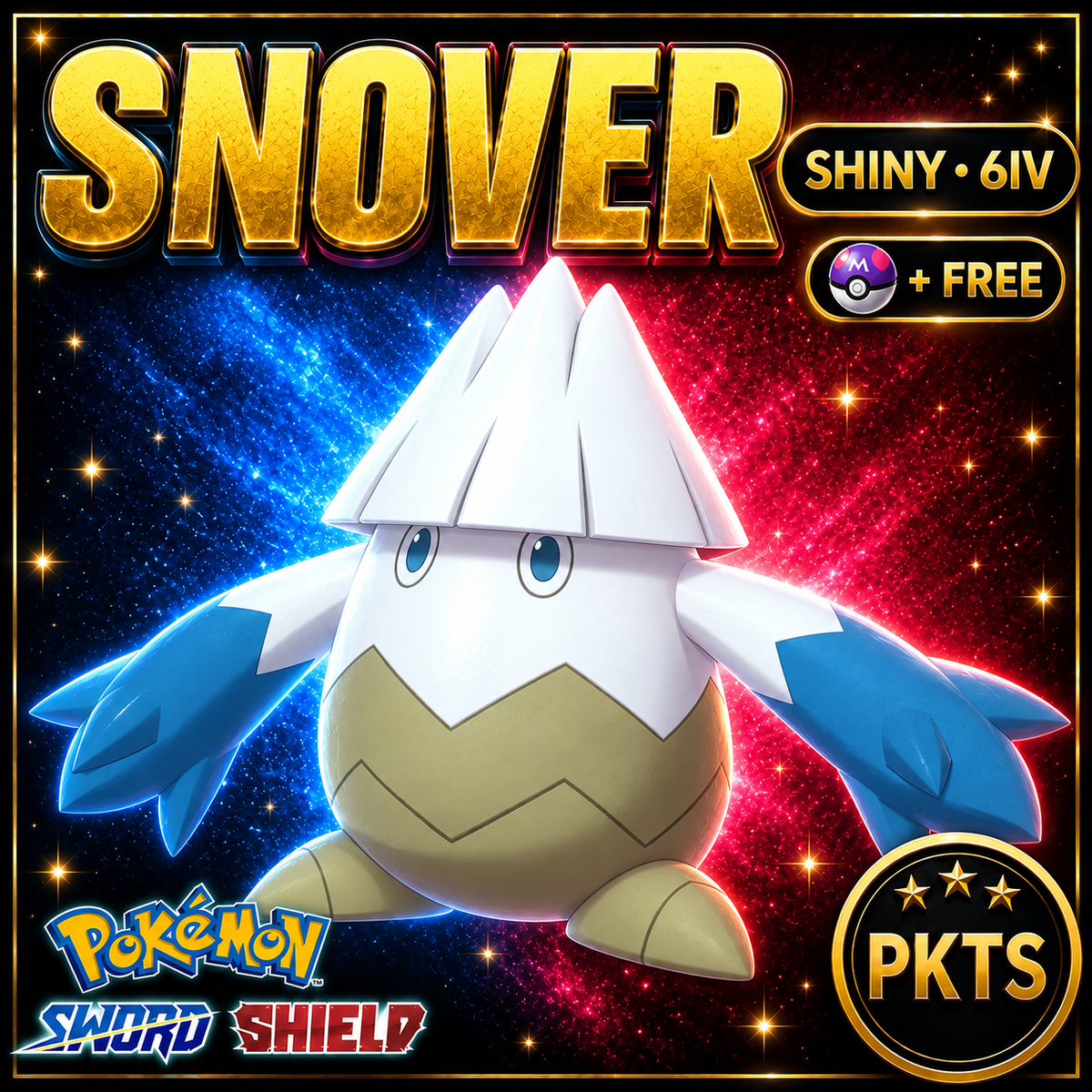 Shiny Snover Pokémon Sword Shield 6IV PKTS Image 1