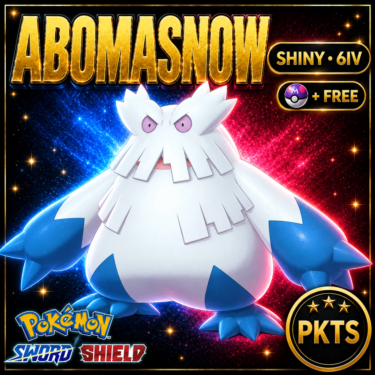 Shiny Abomasnow Pokémon Sword Shield 6IV PKTS Image 1