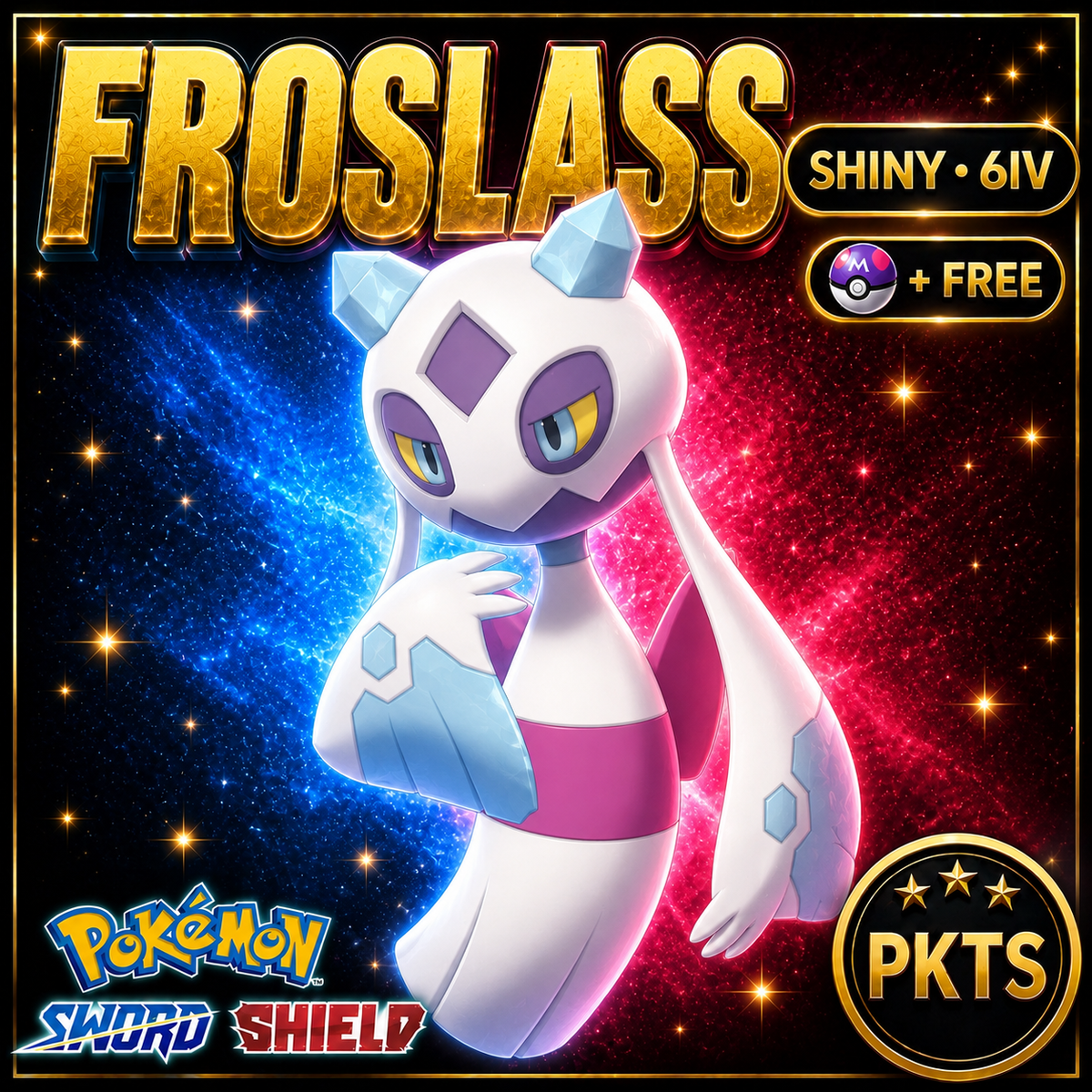 Shiny Froslass Pokémon Sword Shield 6IV PKTS Image 1