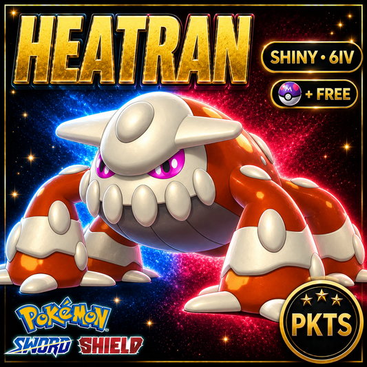 Shiny Heatran Pokémon Sword Shield 6IV PKTS Image 1