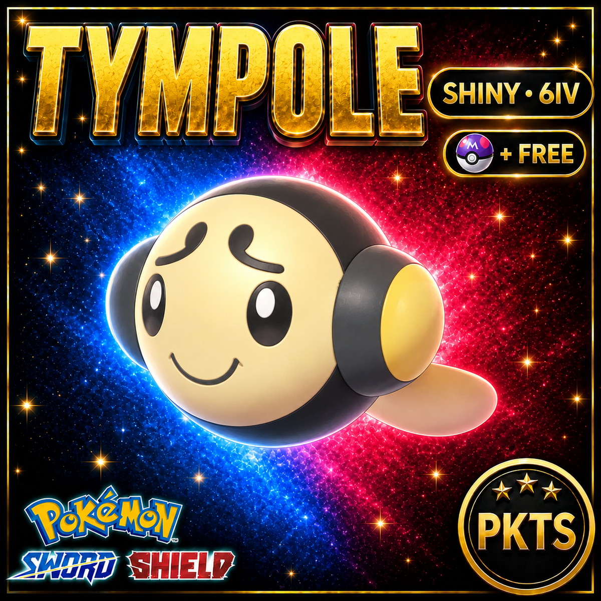 Shiny Tympole Pokémon Sword Shield 6IV PKTS Image 1