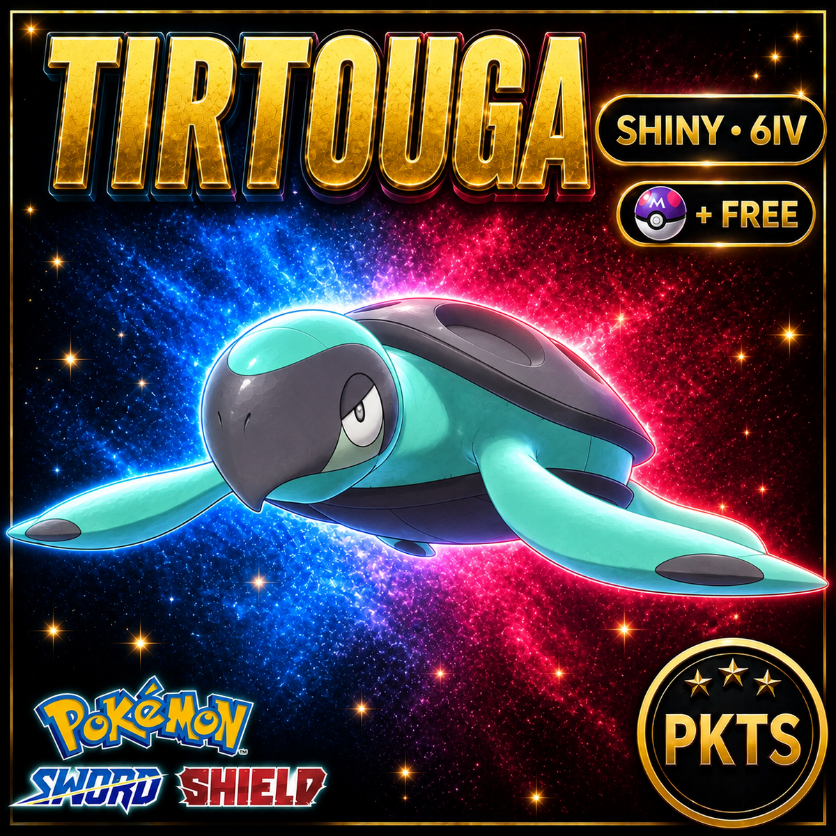 Shiny Tirtouga Pokémon Sword Shield 6IV PKTS Image 1