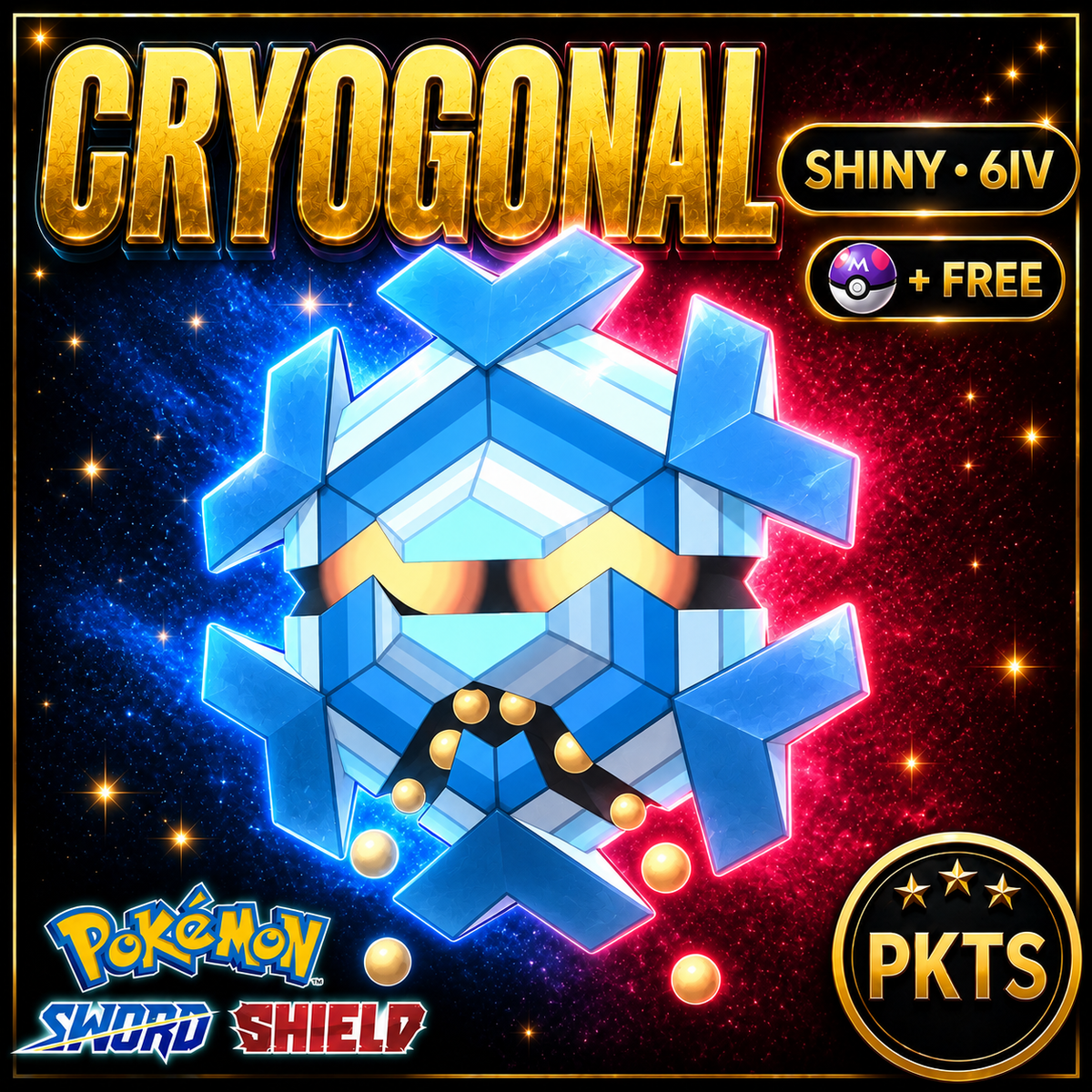 Shiny Cryogonal Pokémon Sword Shield 6IV PKTS Image 1