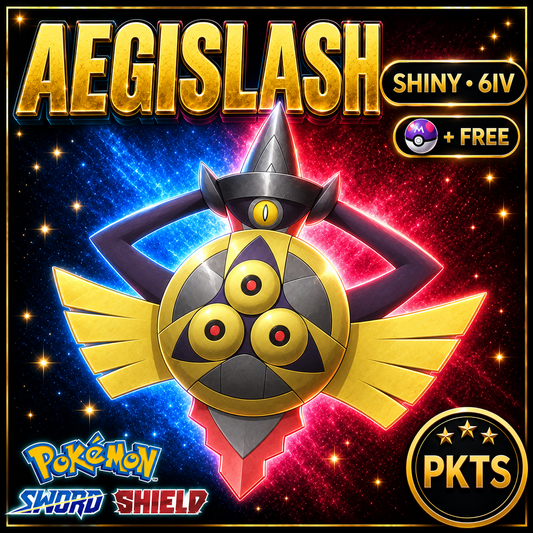 Shiny Aegislash Pokémon Sword Shield 6IV PKTS Image 1