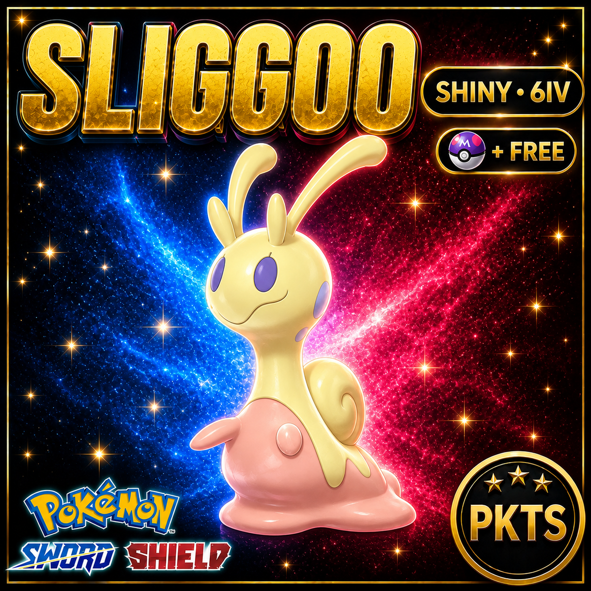 Shiny Sliggoo Pokémon Sword Shield 6IV PKTS Image 1