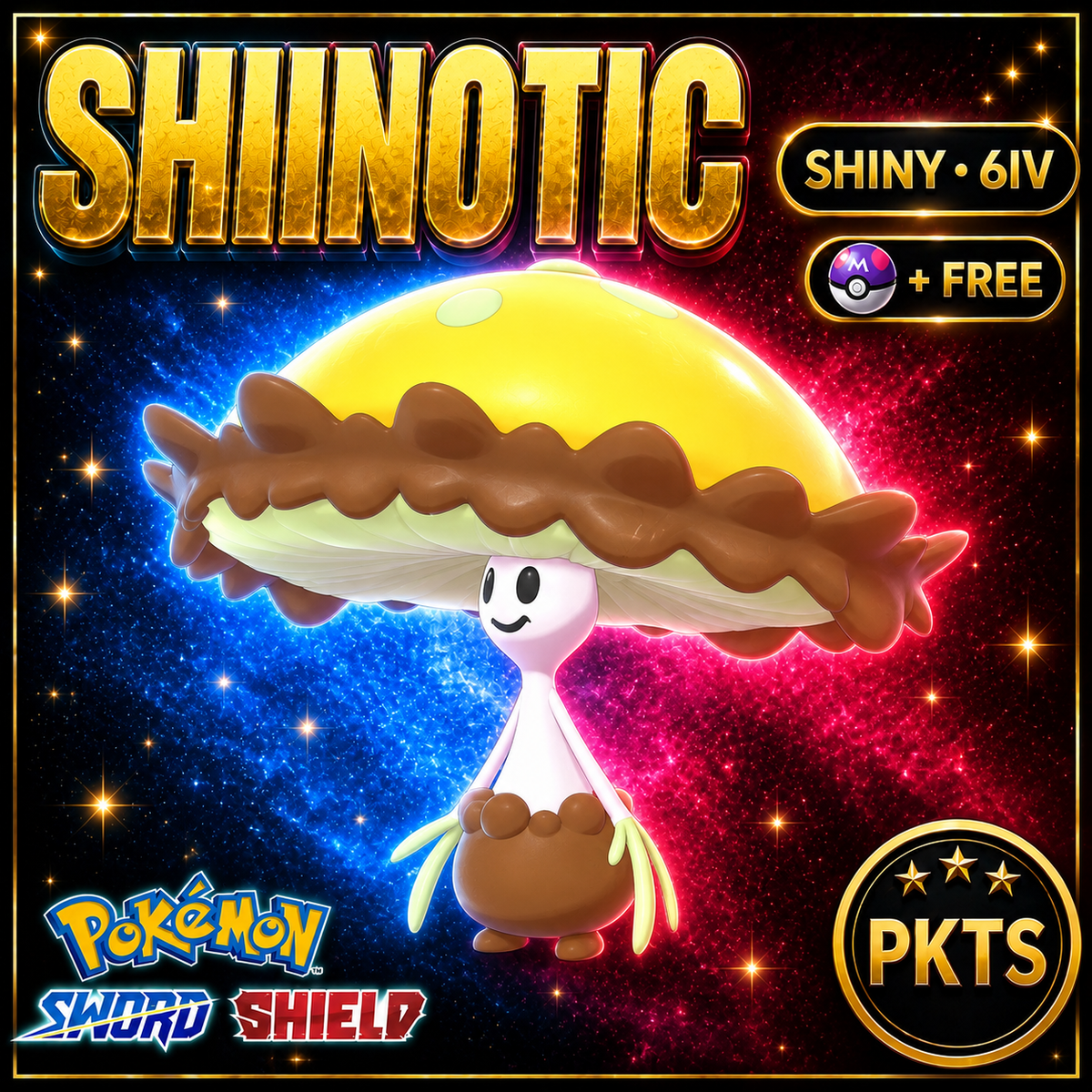 Shiny Shiinotic Pokémon Sword Shield 6IV PKTS Image 1