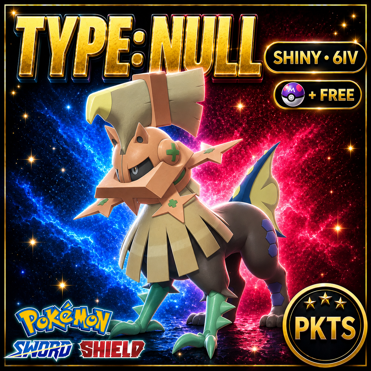 Shiny Type: Null Pokémon Sword Shield 6IV PKTS Image 1