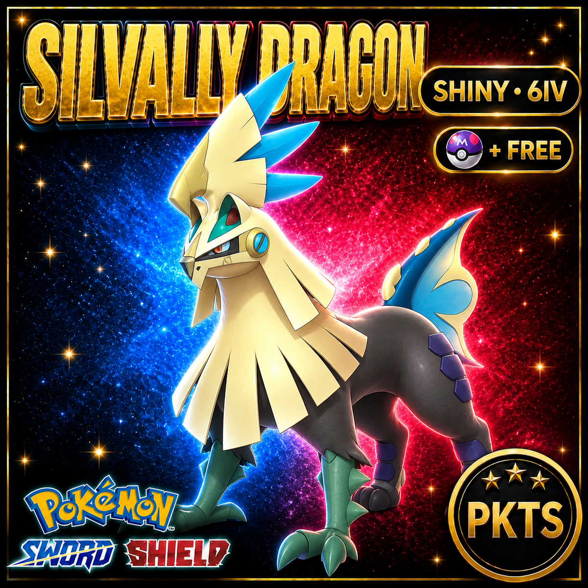 Shiny Silvally Dragon Pokémon Sword Shield 6IV PKTS Image 1