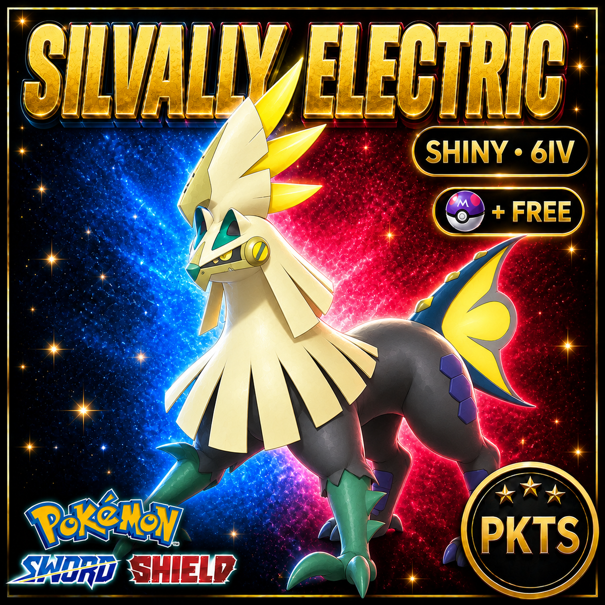 Shiny Silvally Electric Pokémon Sword Shield 6IV PKTS Image 1