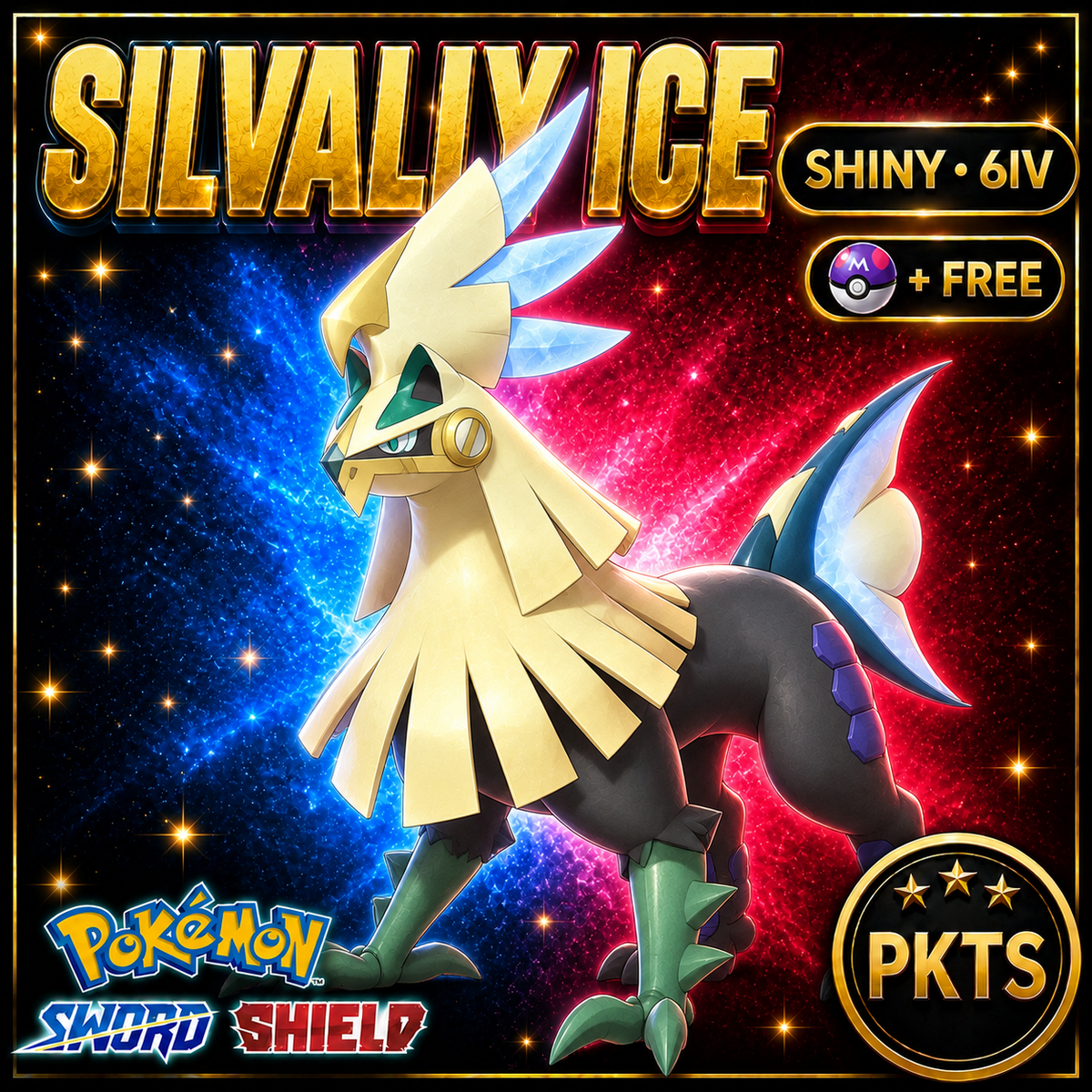 Shiny Silvally Ice Pokémon Sword Shield 6IV PKTS Image 1