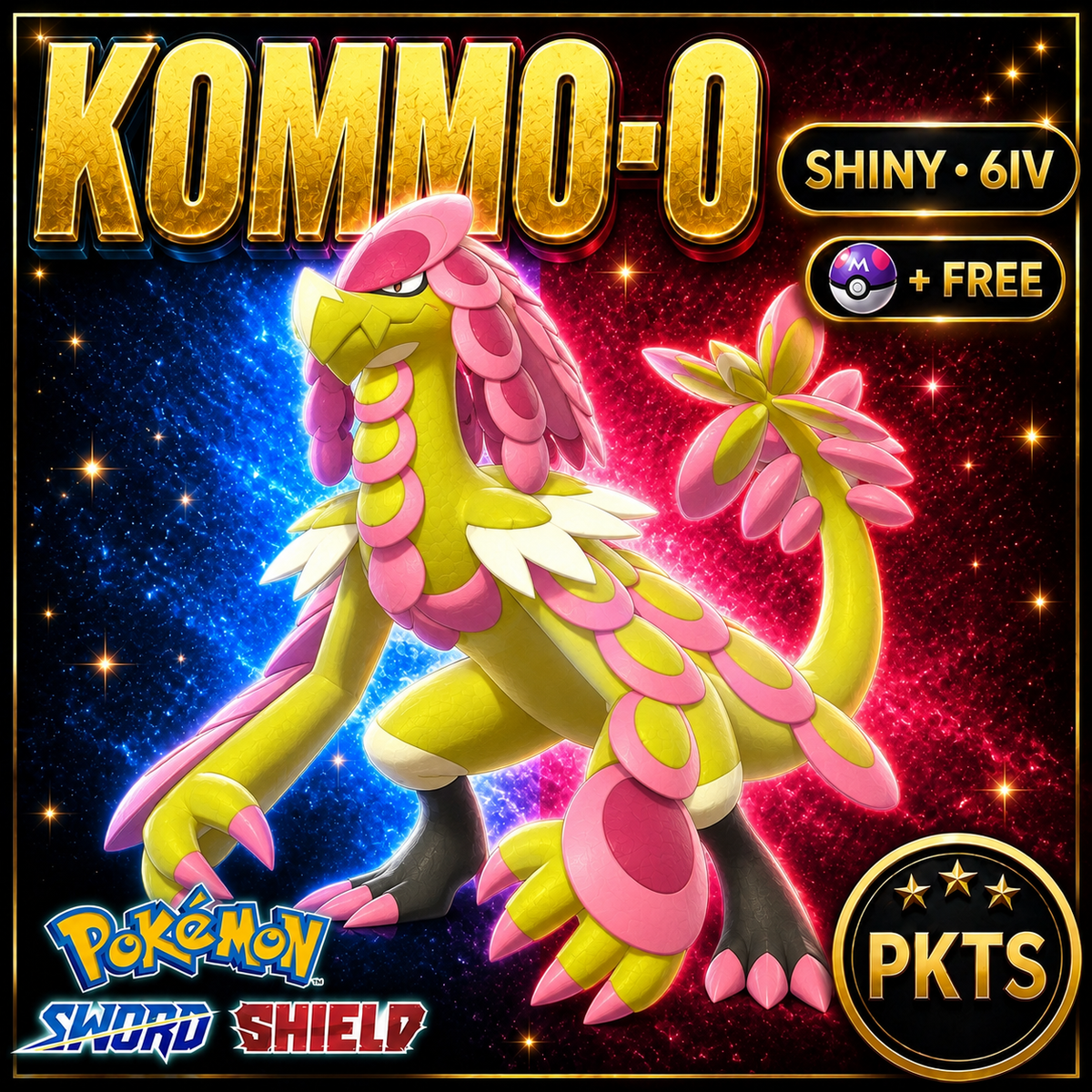 Shiny Kommo-o Pokémon Sword Shield 6IV PKTS Image 1