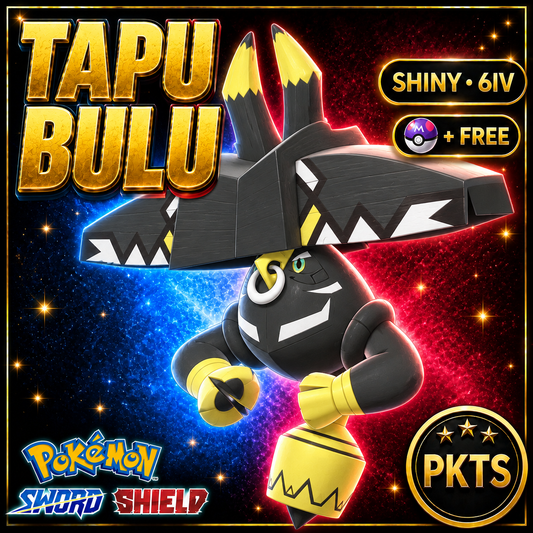 Shiny Tapu Bulu Pokémon Sword Shield 6IV PKTS Image 1