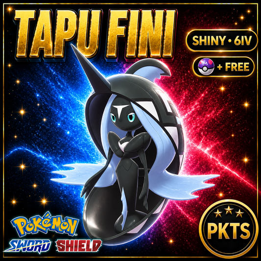Shiny Tapu Fini Pokémon Sword Shield 6IV PKTS Image 1
