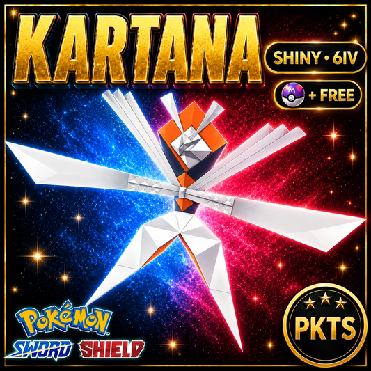 Shiny Kartana Pokémon Sword Shield 6IV PKTS Image 1