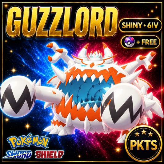 Shiny Guzzlord Pokémon Sword Shield 6IV PKTS Image 1