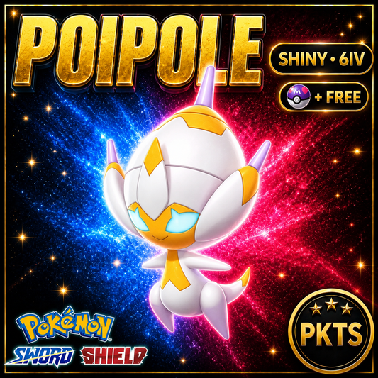 Shiny Poipole Pokémon Sword Shield 6IV PKTS Image 1