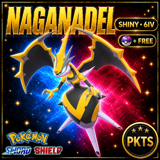 Shiny Naganadel Pokémon Sword Shield 6IV PKTS Image 1