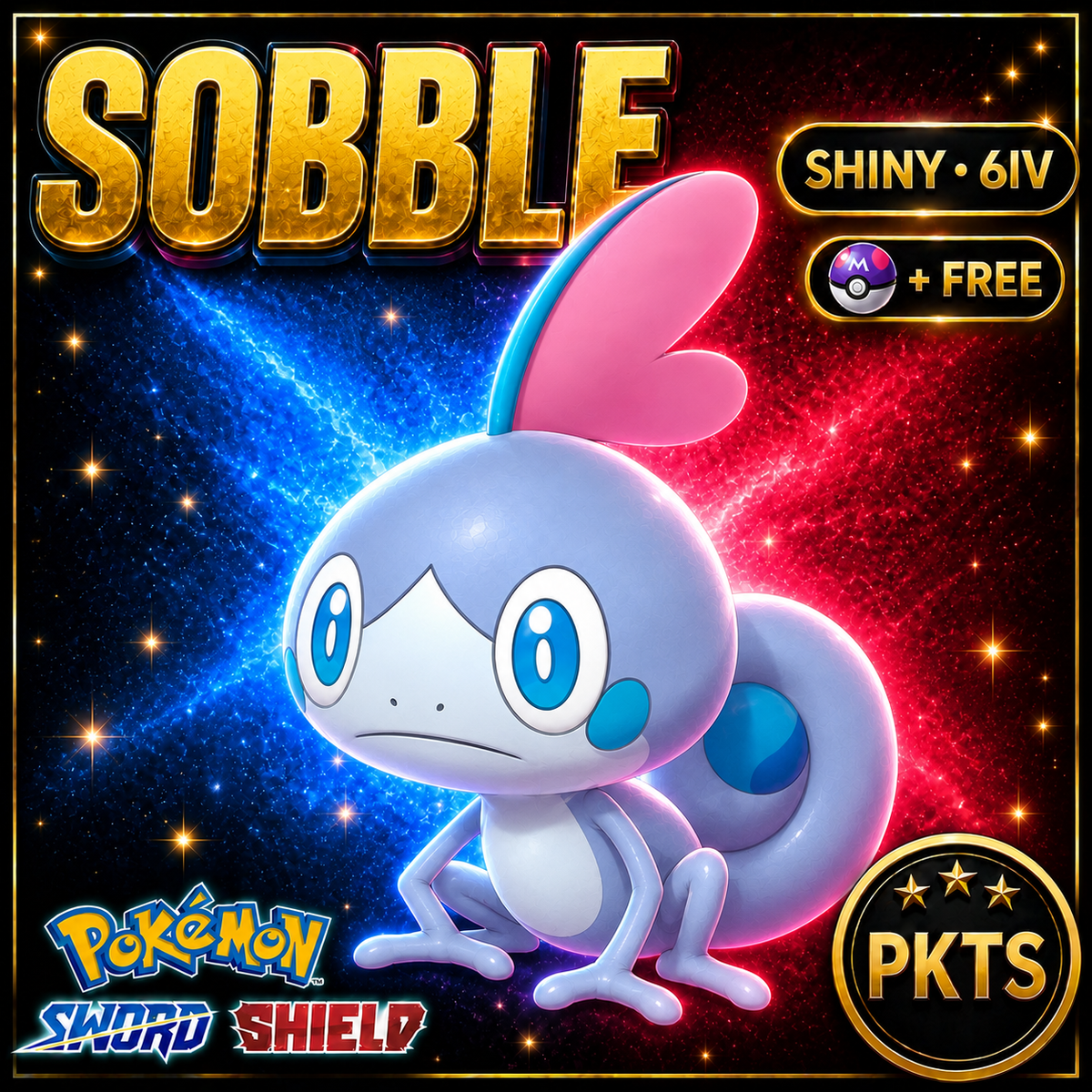 Shiny Sobble Pokémon Sword Shield 6IV PKTS Image 1