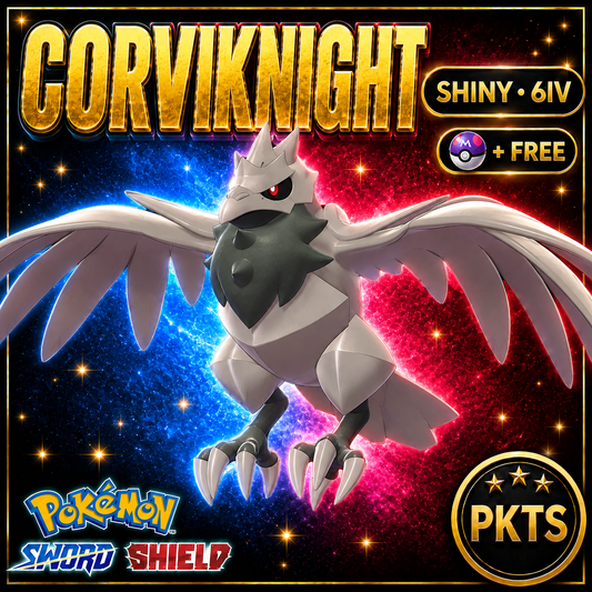 Shiny Corviknight Pokémon Sword Shield 6IV PKTS Image 1