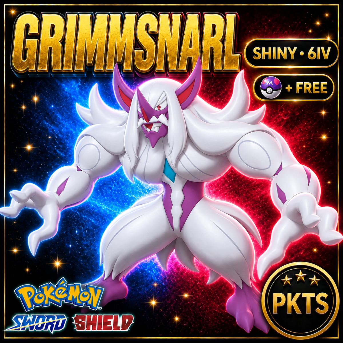 Shiny Grimmsnarl Pokémon Sword Shield 6IV PKTS Image 1
