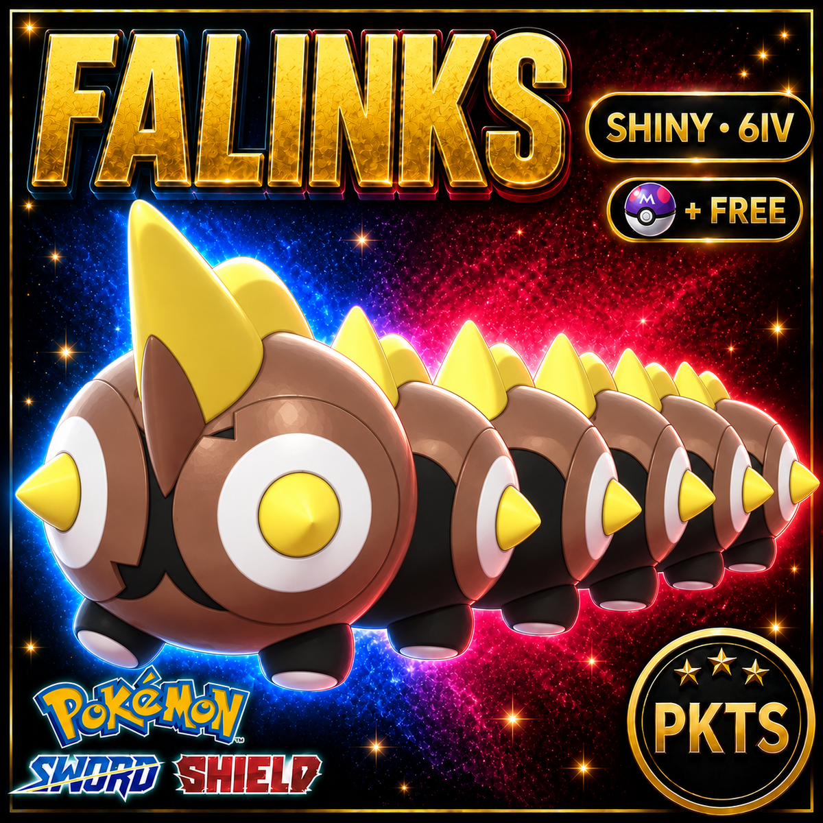 Shiny Falinks Pokémon Sword Shield 6IV PKTS Image 1