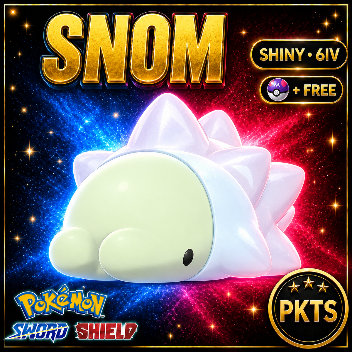 Shiny Snom Pokémon Sword Shield 6IV PKTS Image 1