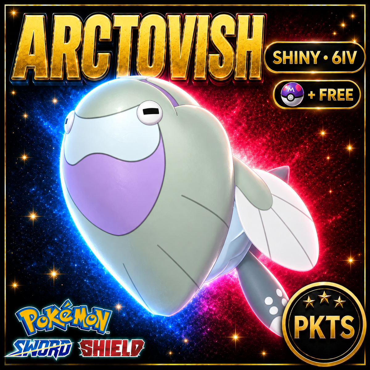 Shiny Arctovish Pokémon Sword Shield 6IV PKTS Image 1