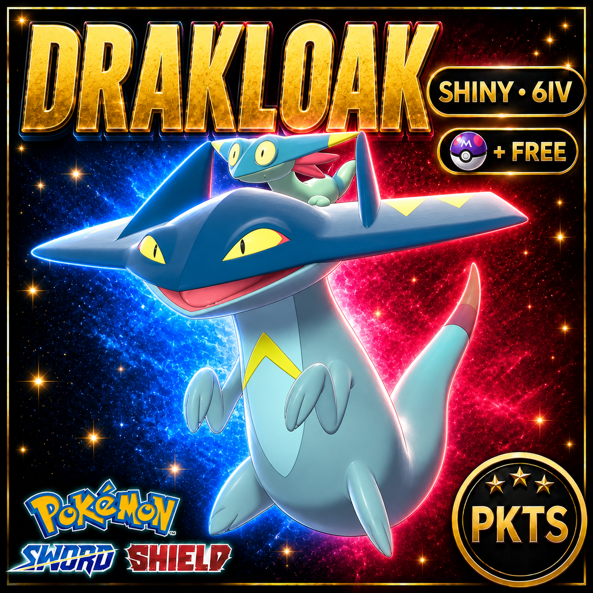 Shiny Drakloak Pokémon Sword Shield 6IV PKTS Image 1