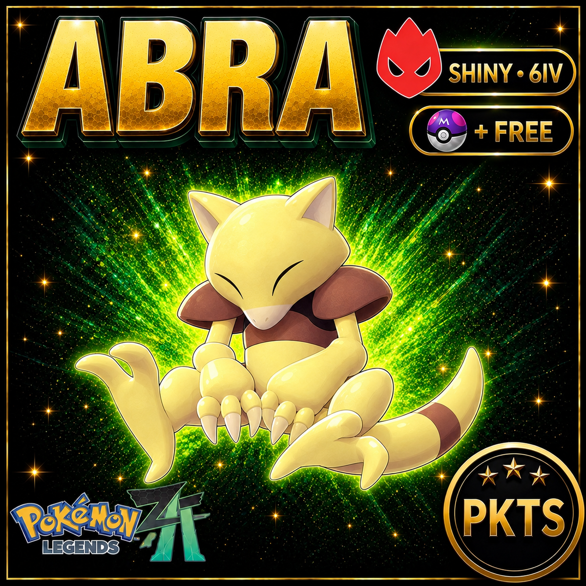 Shiny Alpha Abra — Pokémon Legends Z-A — PKTS product image