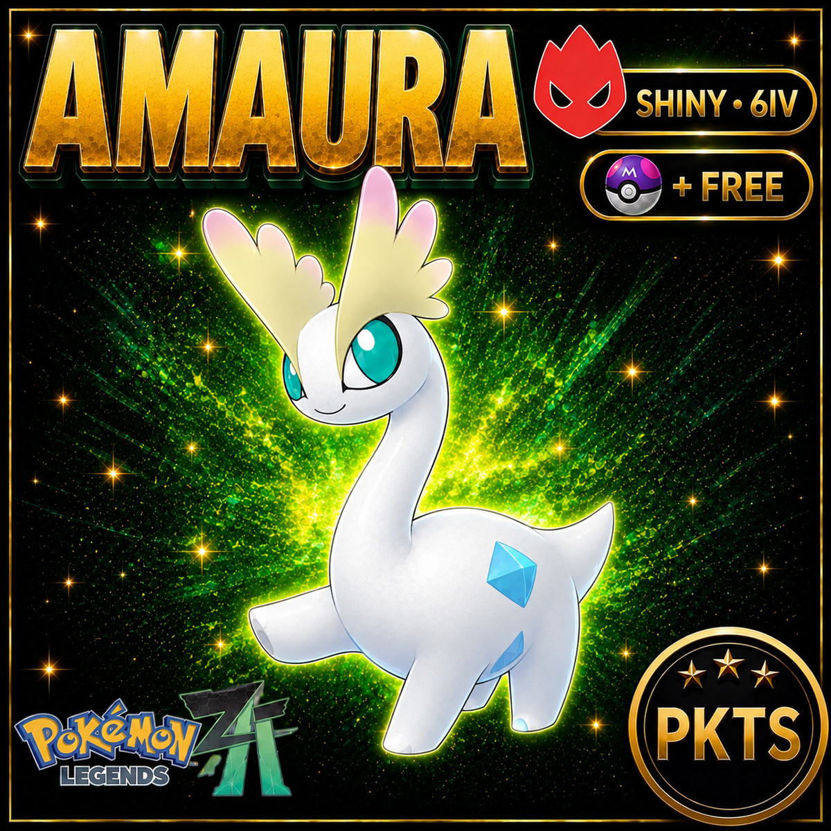 Shiny Alpha Amaura — Pokémon Legends Z-A — PKTS product image