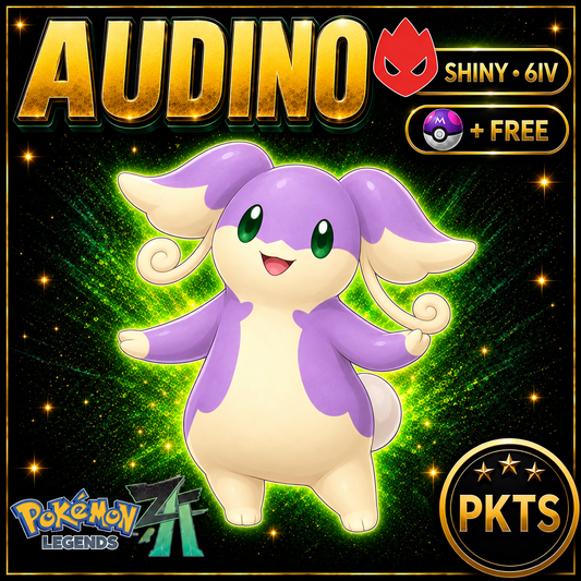 Shiny Alpha Audino Pokémon Legends ZA 6IV Competitive Battle Ready - Image 1