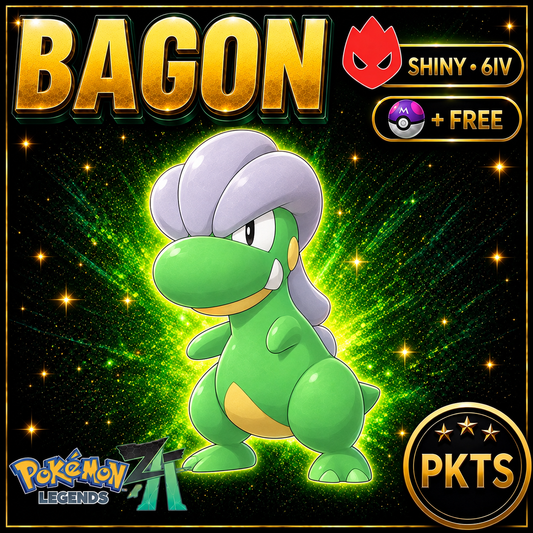Pokemon Za Lvl 5 Adamant SHINY ALPHA 6IV Bagon Pokémon Legends ZA 6IV Competitive Battle Ready - Image 1