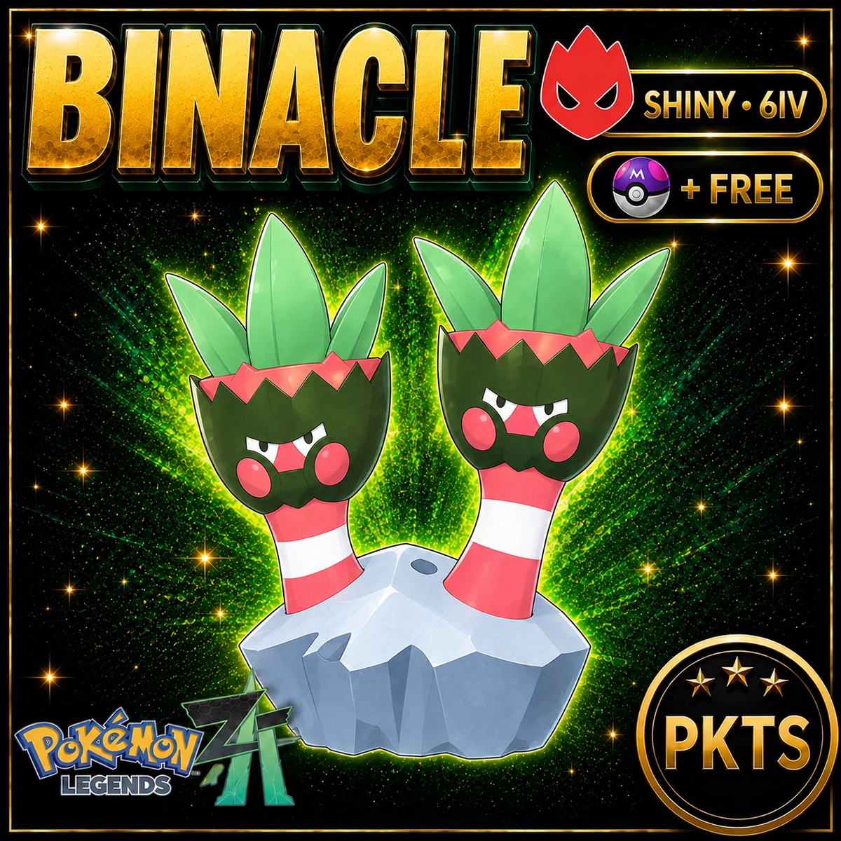 Shiny Alpha Binacle — Pokémon Legends Z-A — PKTS product image