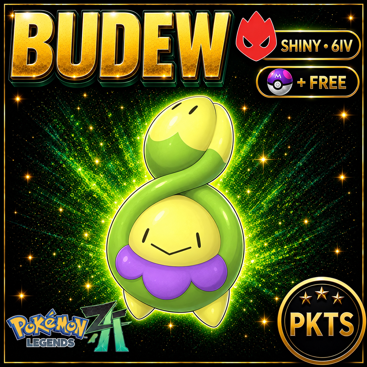 Shiny Alpha Budew — Pokémon Legends Z-A — PKTS product image