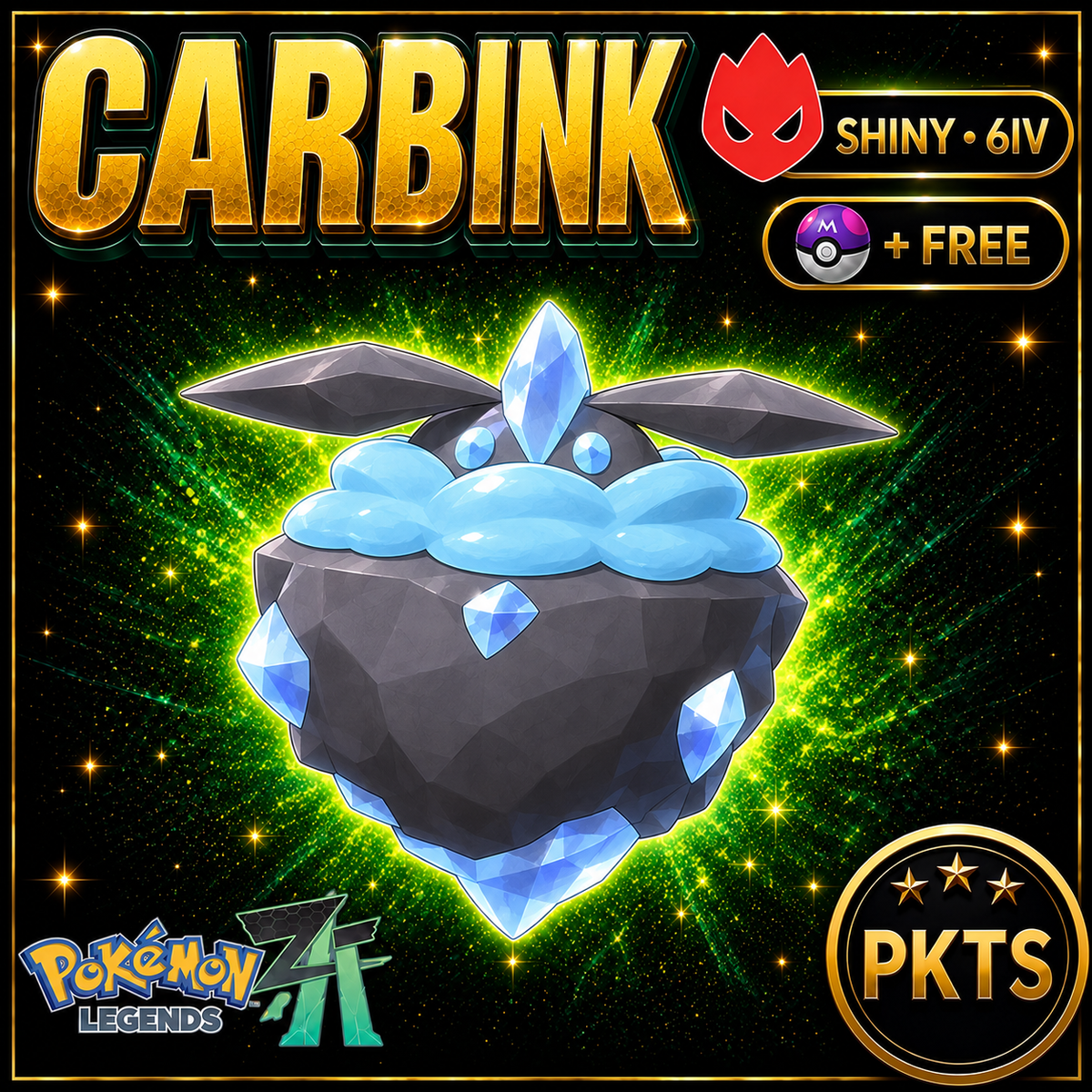 Shiny Alpha Carbink — Pokémon Legends Z-A — PKTS product image