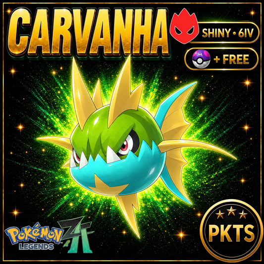 Shiny Alpha Carvanha — Pokémon Legends Z-A — PKTS product image