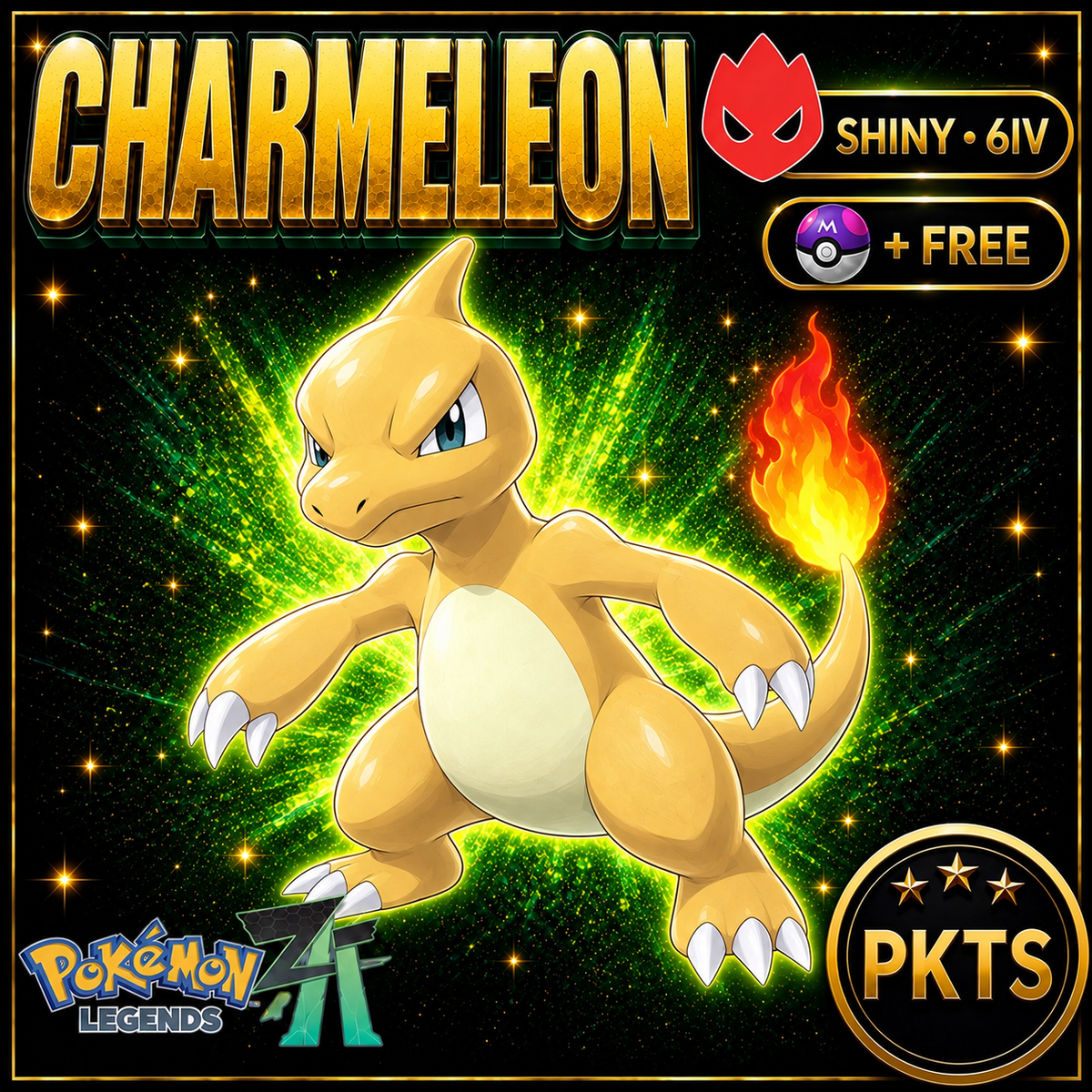 Shiny Alpha Charmeleon — Pokémon Legends Z-A — PKTS product image