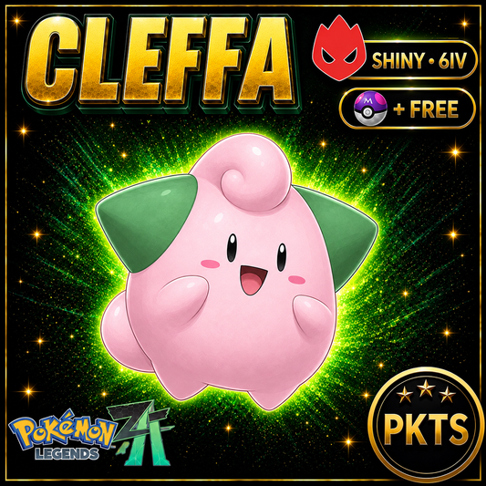 Shiny Alpha Cleffa Pokémon Legends ZA 6IV Competitive Battle Ready - Image 1