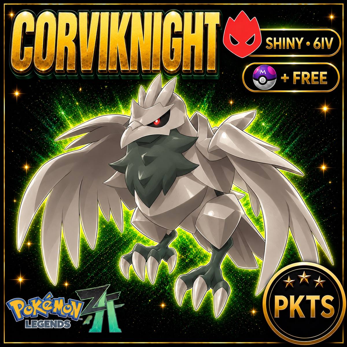 Shiny Alpha Corviknight — Pokémon Legends Z-A — PKTS product image