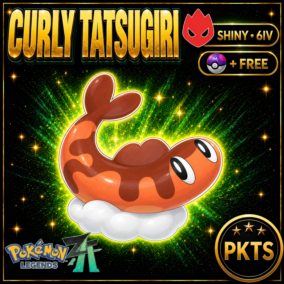 Shiny Alpha Curly Tatsugiri — Pokémon Legends Z-A — PKTS product image