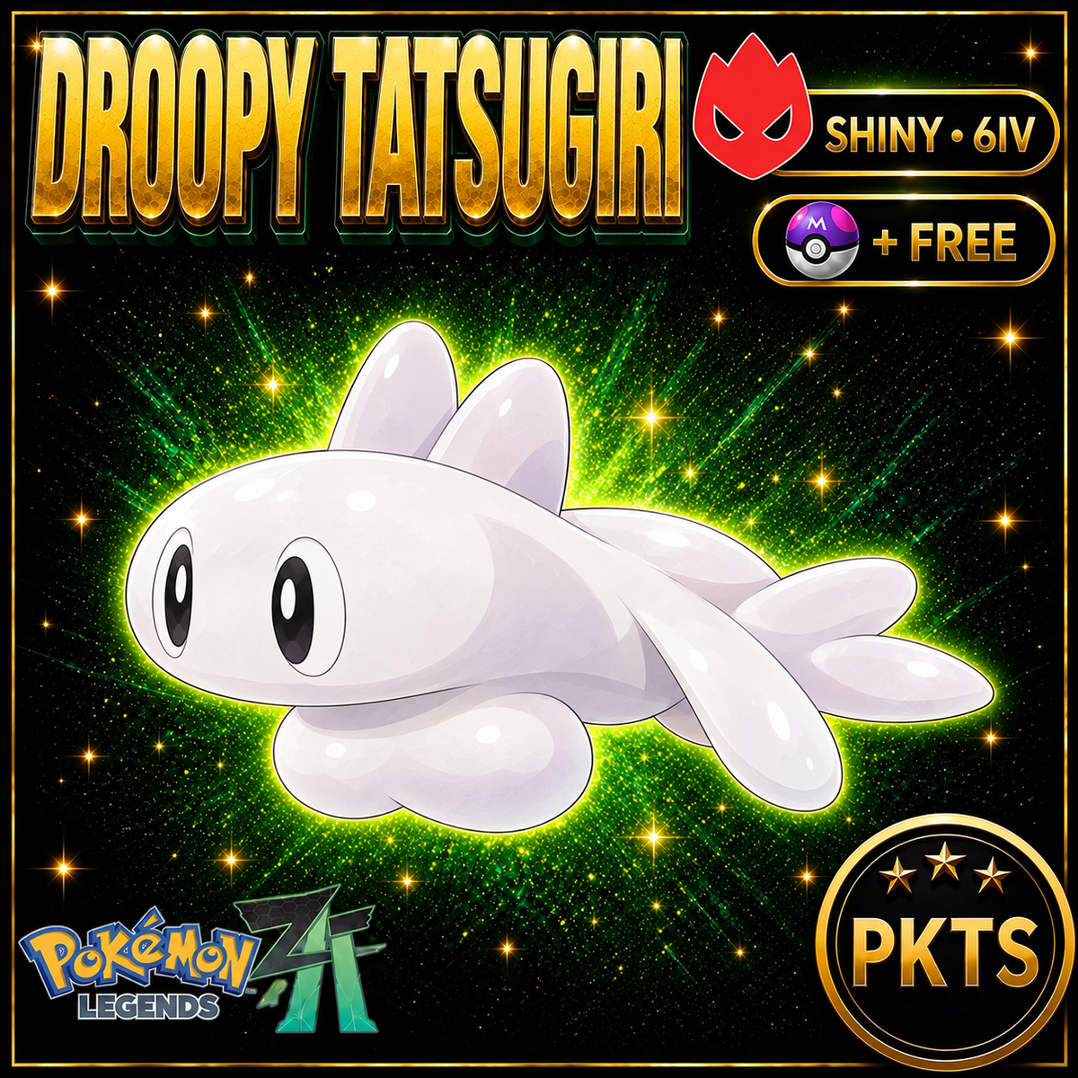 Shiny Alpha Droopy Tatsugiri 6IV Competitive Battle Ready - Image 1