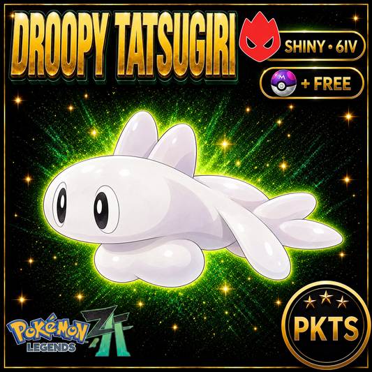 Shiny Alpha Droopy Tatsugiri 6IV Competitive Battle Ready - Image 1