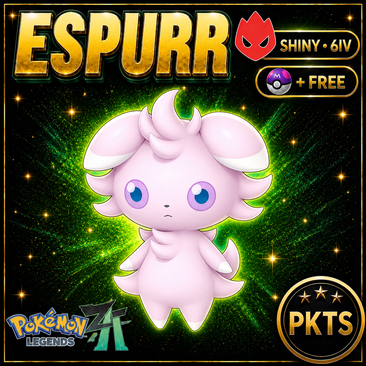 Shiny Alpha Espurr — Pokémon Legends Z-A — PKTS product image